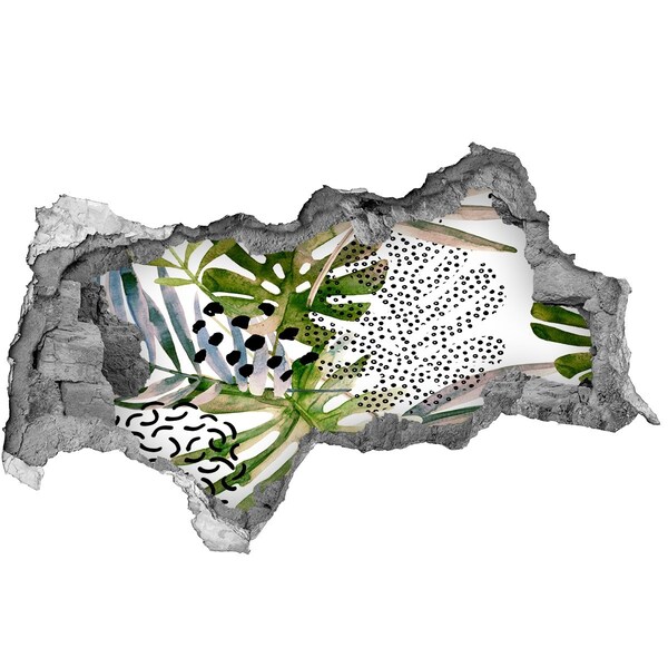 3d fali matrica lyuk a falban Zseniális trópusi kert