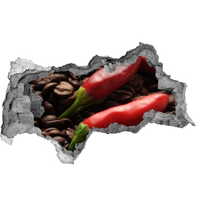 3d fali matrica lyuk a falban A kávé és a chili fűszeres íze