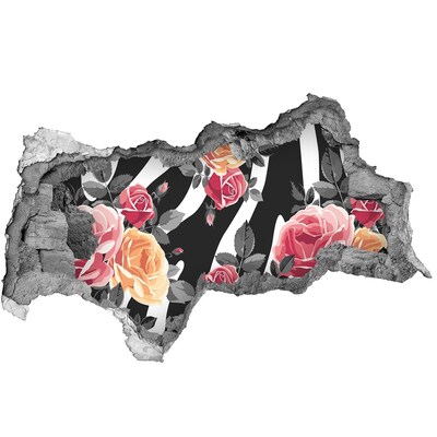 3d fali matrica lyuk a falban Virágos felvétel betonról