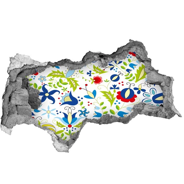 3d fali matrica lyuk a falban Virágminta beton alapon