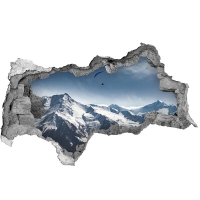 3d lyuk fal dekoráció Siklóernyős alps