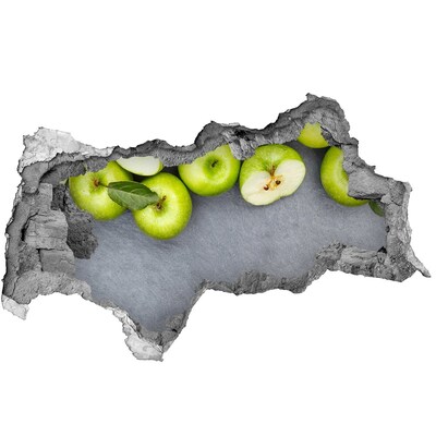3d lyuk fal dekoráció Zöld alma