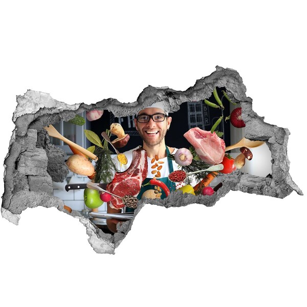 3d lyuk fal dekoráció Konyhai őrület