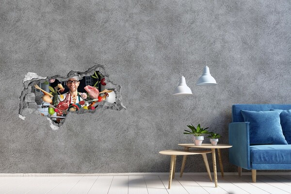 3d lyuk fal dekoráció Konyhai őrület