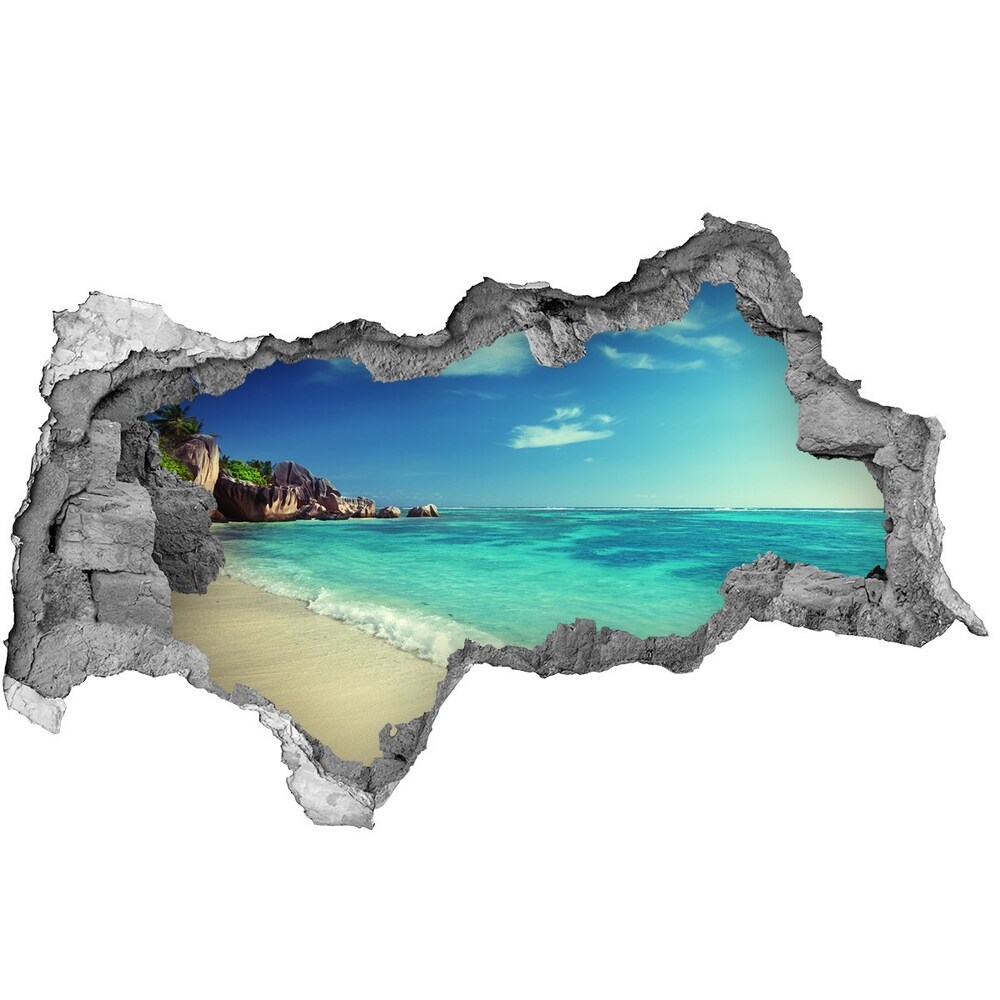 3d lyuk fal dekoráció Seychelles strand
