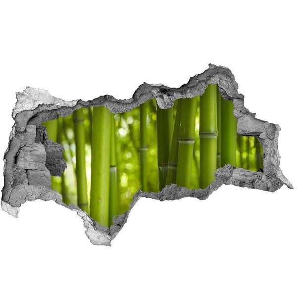 3d lyuk fal dekoráció Zöld bambuszliget