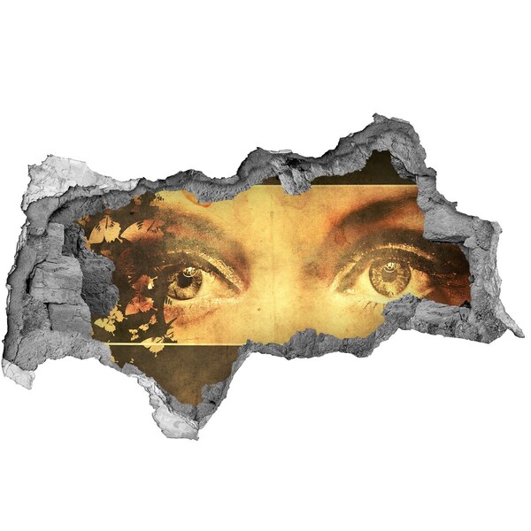 3d lyuk fal dekoráció Szemek a fal mögül