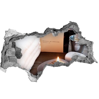 3d lyuk fal dekoráció Pihenjen a gyógyfürdőben