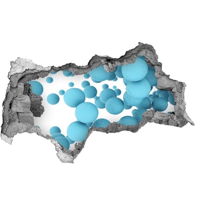 3d lyuk fal dekoráció Buborékok a kék űrben