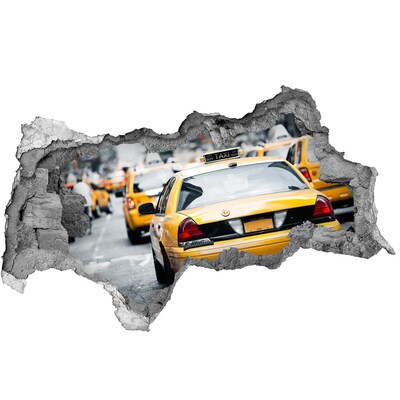 3d lyuk fal dekoráció New York-i taxik akcióban
