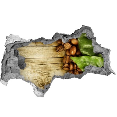 3d lyuk fal dekoráció Kávé egy betonlyukban