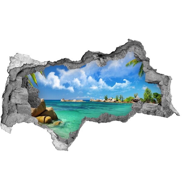 3d lyuk fal dekoráció Seychelles strand