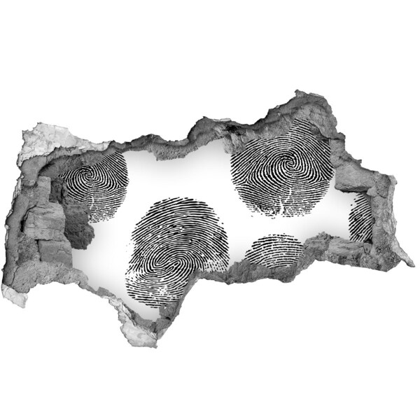 3d lyuk fal dekoráció Ujjlenyomat a falon