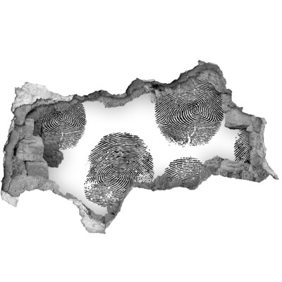 3d lyuk fal dekoráció Ujjlenyomat a falon