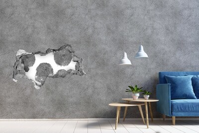 3d lyuk fal dekoráció Ujjlenyomat a falon