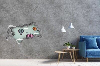 3d lyuk fal dekoráció Repülő léggömbök