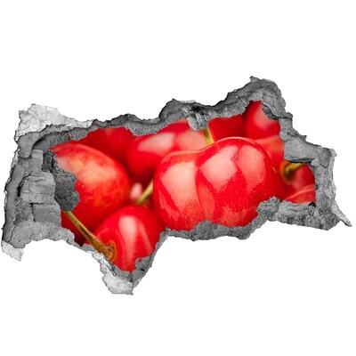 3d lyuk fal dekoráció Lédús cseresznyék egy lyukban a falban