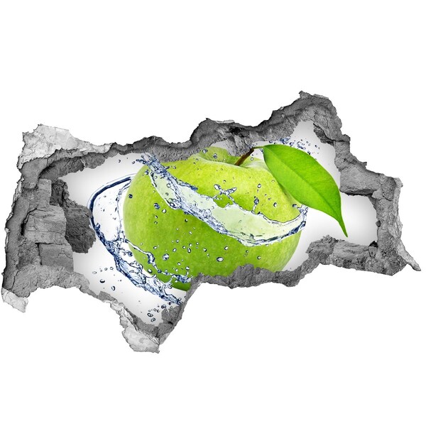 3d lyuk fal dekoráció Zöld alma
