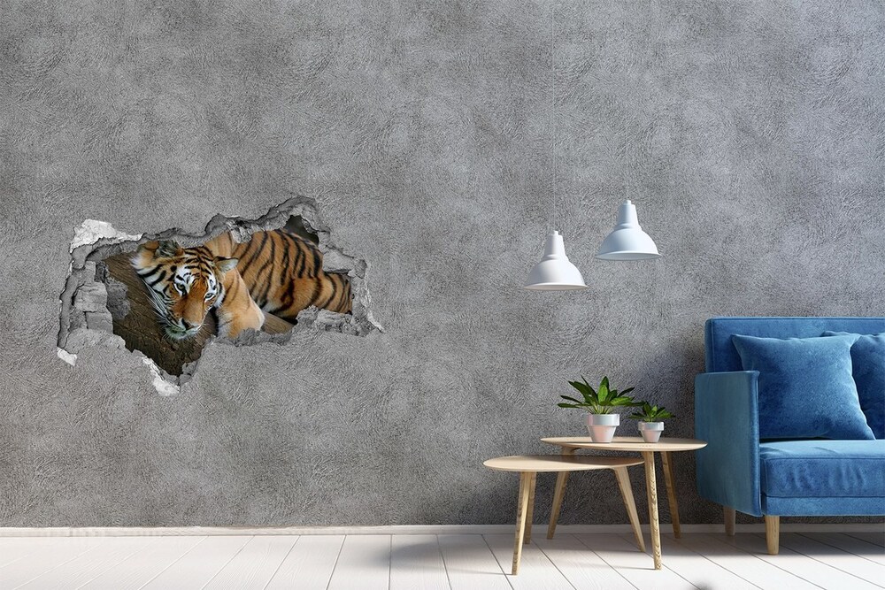3d lyuk fal dekoráció Tiger a fán