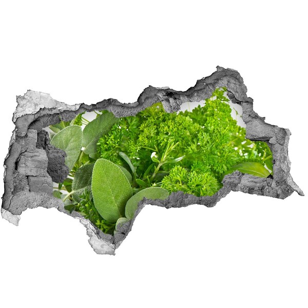 3d lyuk fal dekoráció Egy zöld oázis betonban