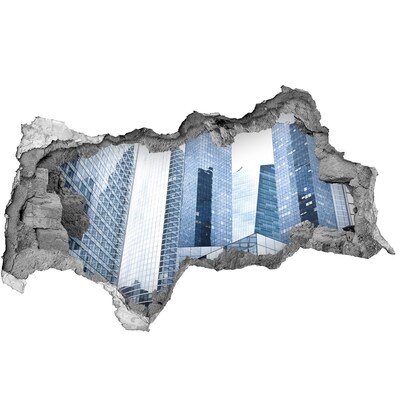 3d lyuk fal dekoráció Modern építészet a városi tájban