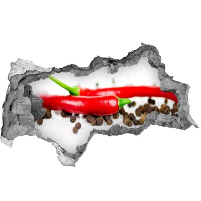 3d lyuk fal dekoráció Csípős fűszerek a konyhában