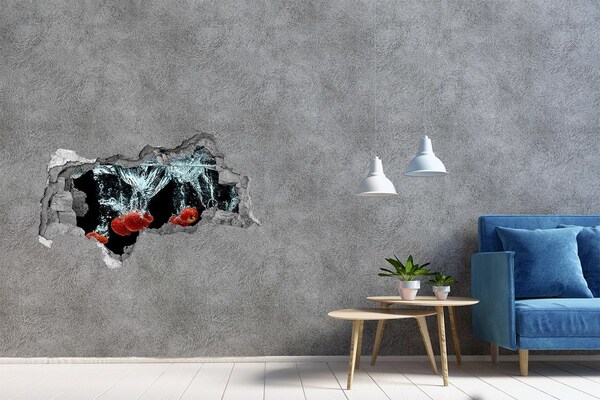 3d lyuk fal dekoráció Gyümölcsrobbanás a vízben