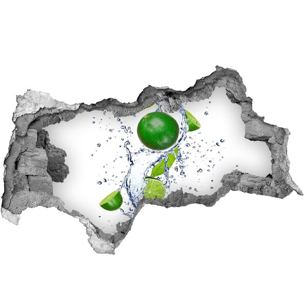 3d lyuk fal dekoráció Frissítő lime vízben
