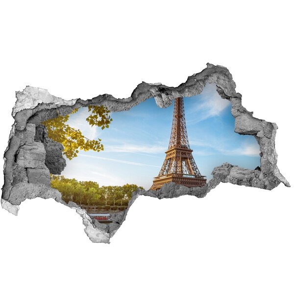 3d lyuk fal dekoráció Az Eiffel-torony Párizsban