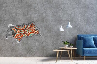 3d lyuk fal dekoráció Kavargó mintázat