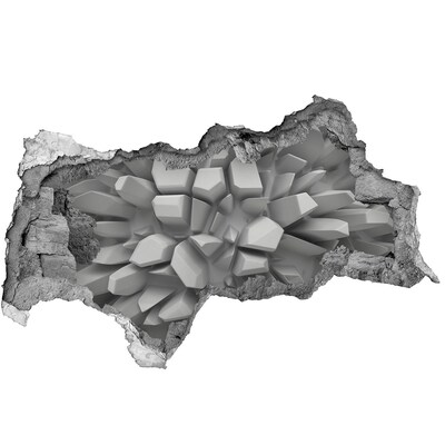 3d lyuk fal dekoráció Törött kristályfal