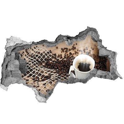 3d lyuk fal dekoráció Kávé egy otthoni kávézóban