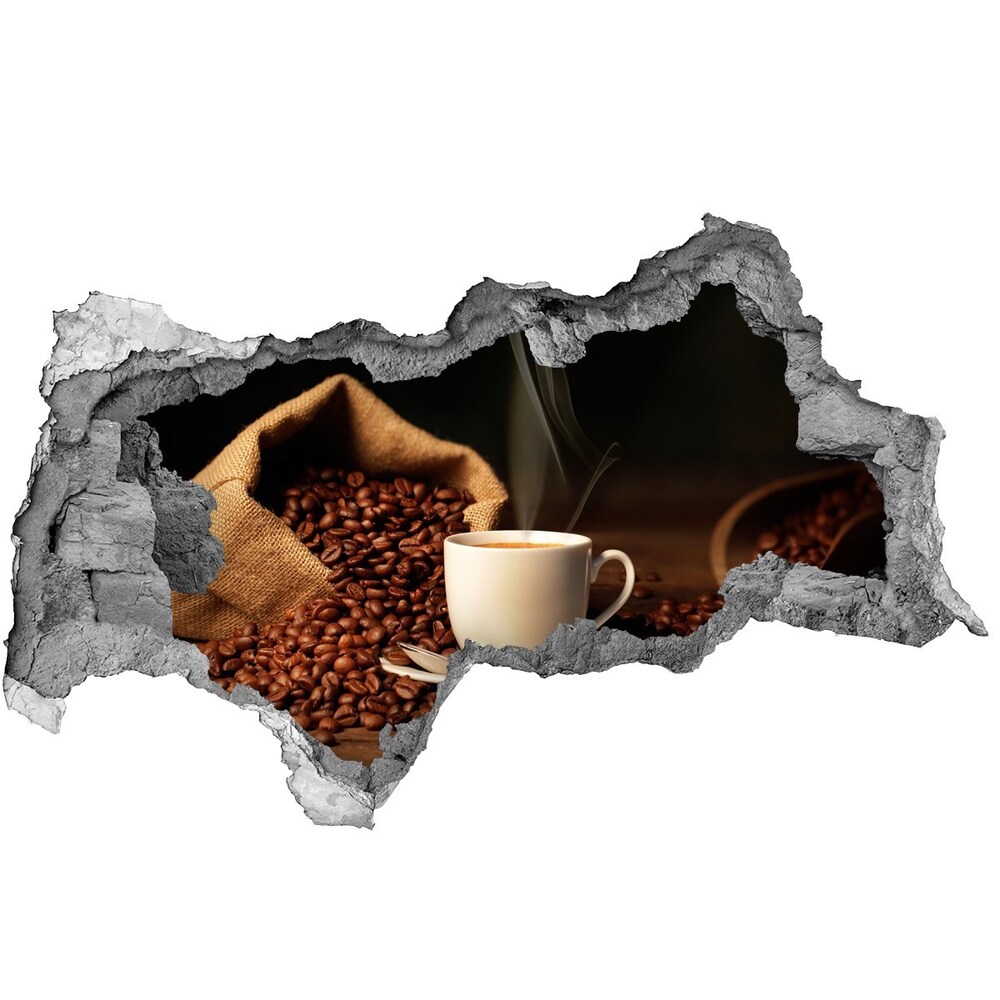3d lyuk fal dekoráció Kávé csészében
