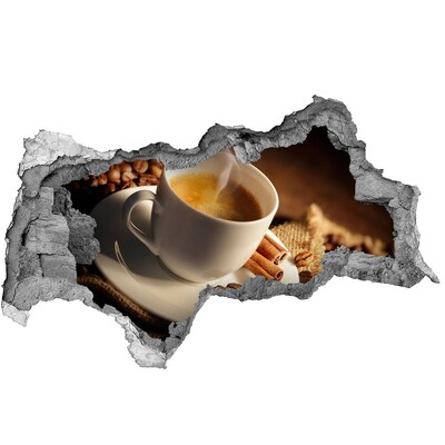 3d lyuk fal dekoráció Kávé csészében