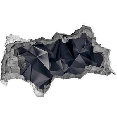 3d lyuk fal dekoráció Fekete, geometrikus mélység
