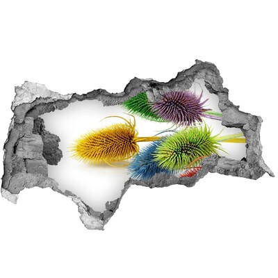 3d lyuk fal dekoráció Virágrobbanás a betonban