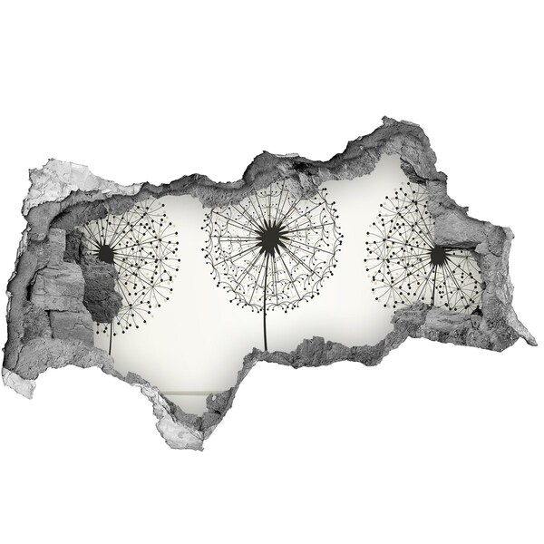 3d lyuk fal dekoráció Pitypangok a falnak