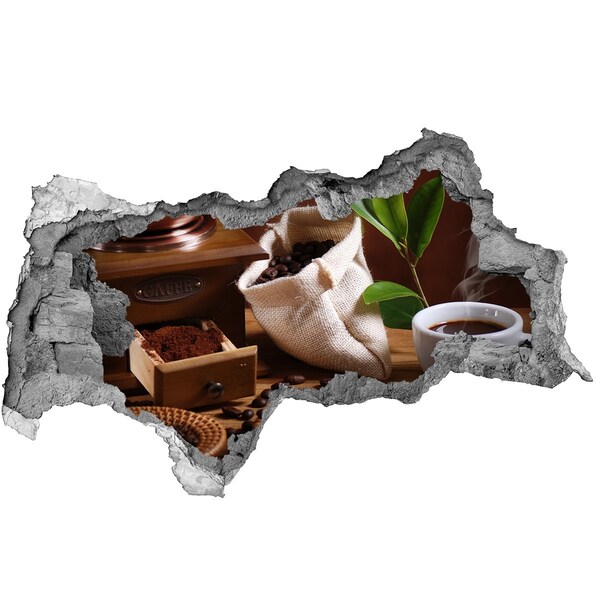 3d lyuk fal dekoráció Kávézás otthonod kényelmében