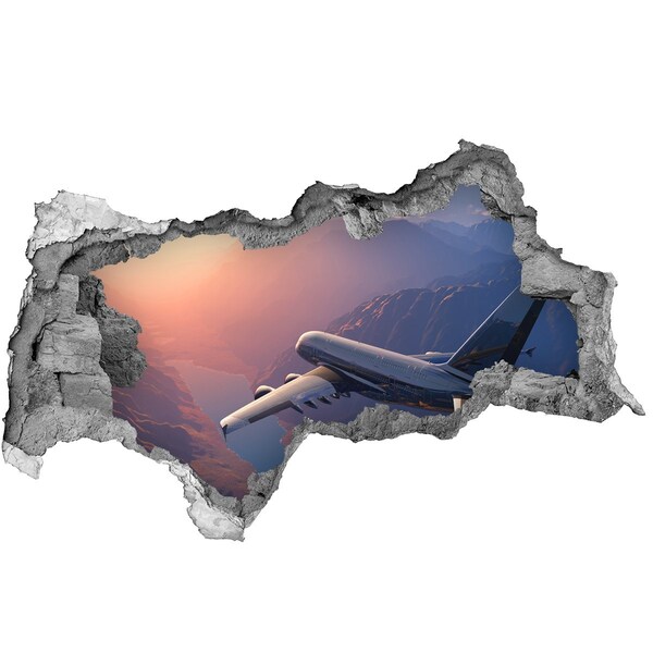 3d lyuk fal dekoráció Repülés a hegyek felett