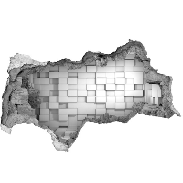 3d lyuk fal dekoráció Modern tér a fal mögött