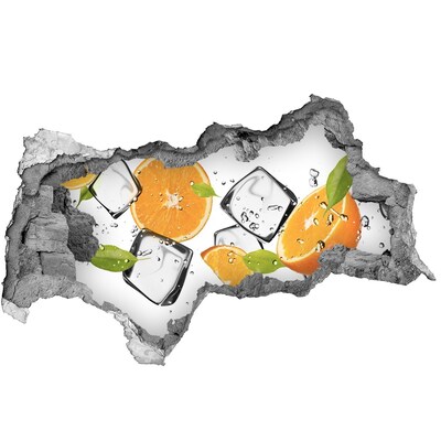 3d lyuk fal dekoráció Narancs jéggel