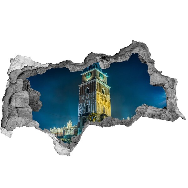3d lyuk fal dekoráció Krakkói óratorony