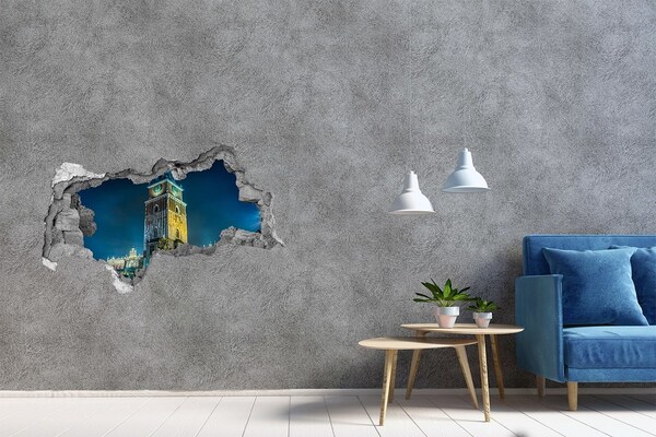 3d lyuk fal dekoráció Krakkói óratorony