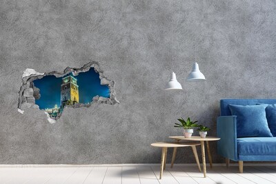 3d lyuk fal dekoráció Krakkói óratorony