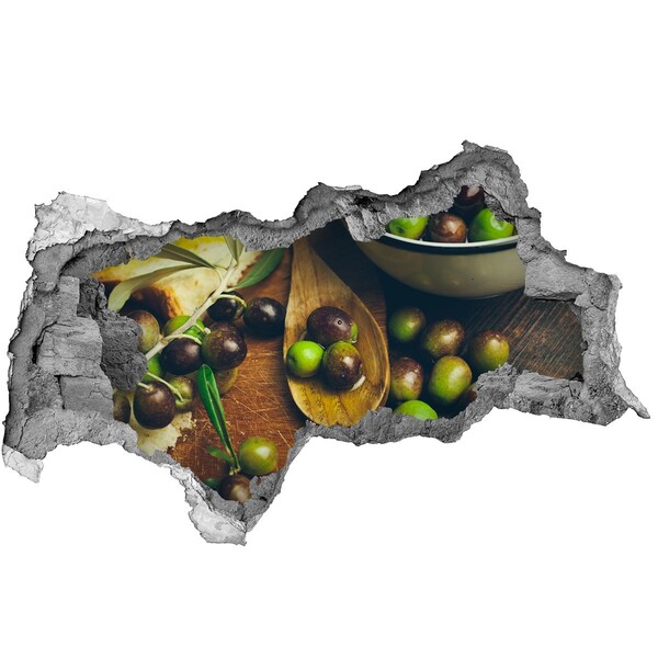 3d lyuk fal dekoráció Olajbogyók a konyhában