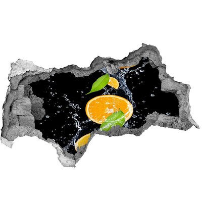 3d lyuk fal dekoráció Egy frissítő citrusos folyam