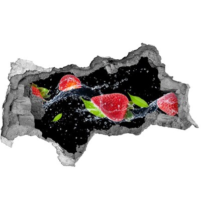 3d lyuk fal dekoráció Eper a vízben