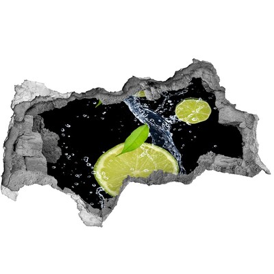 3d lyuk fal dekoráció Frissítő citromos koktél