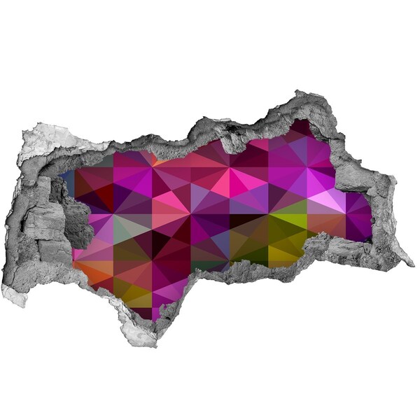 3d lyuk fal dekoráció Színes ólomüveg a falon lévő lyukban