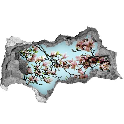 3d lyuk fal dekoráció Magnólia virágok